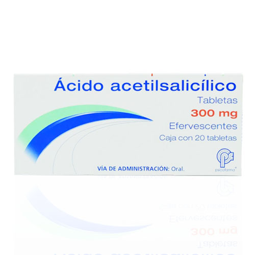 Ácido Acetilsalicílico 300 Mg Efervescente 20 Tab