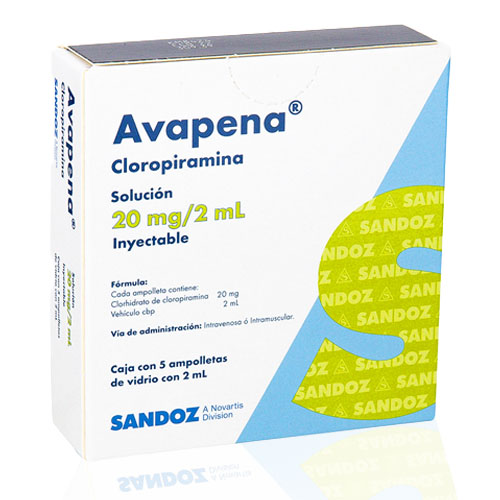 Clorpiramina 20 Mg/2 Ml Sol Iny 5 Amp