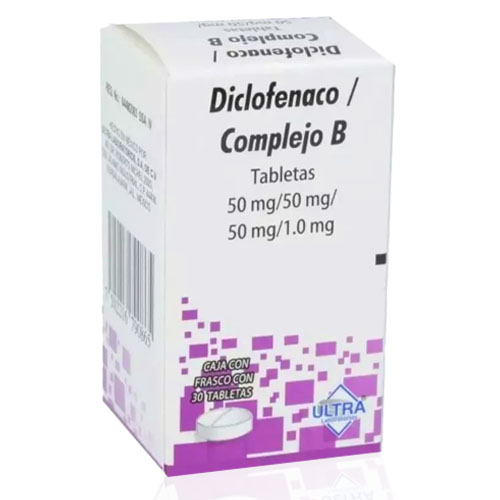 Diclofenaco/Complejo B 30 Tabletas