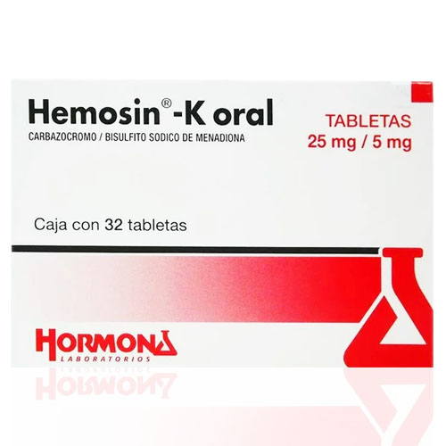 Hemosin-K 25 Mg/5 Mg 32 Tabletas