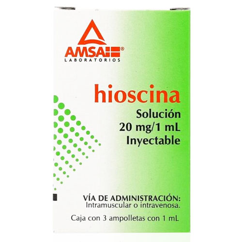 Hioscina (Butilhioscina) 20 Mg/1 Ml c/3 Amp