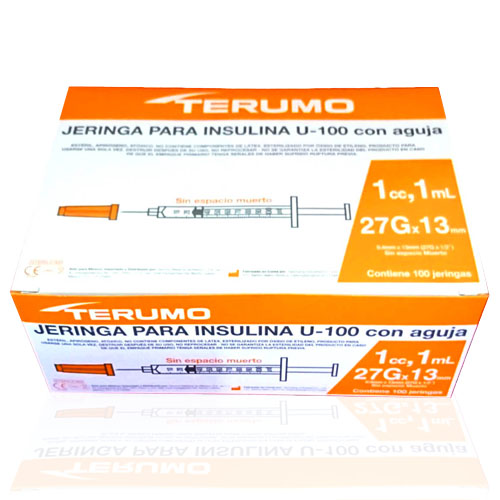 Jeringa 1 ml con aguja 27-G x 1/2