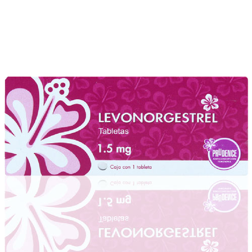 Levonorgestrel 1.5 mg, envase con 1 tableta.