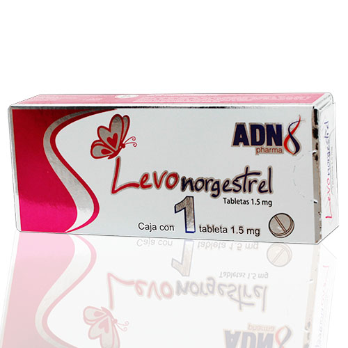 Levonorgestrel 1.50 mg, envase con 1 tableta.