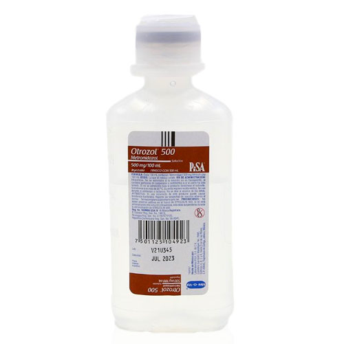 Metronidazol 500 mg / 100 ml.