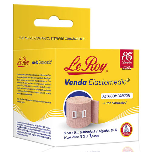 Venda Elastomedic Alta Compresión 5 CM